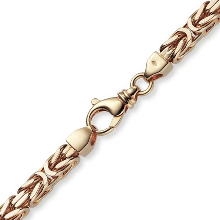 7mm Armband Königskette aus 585 Rotgold 23cm