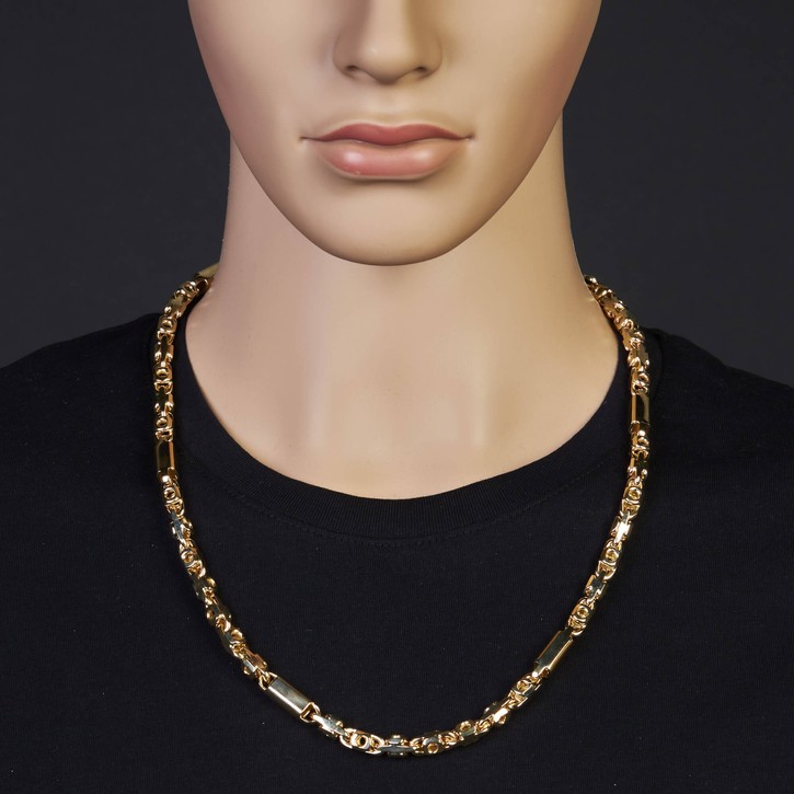 6.5mm Monte Carlo Kette aus 585 Gelbgold 65cm