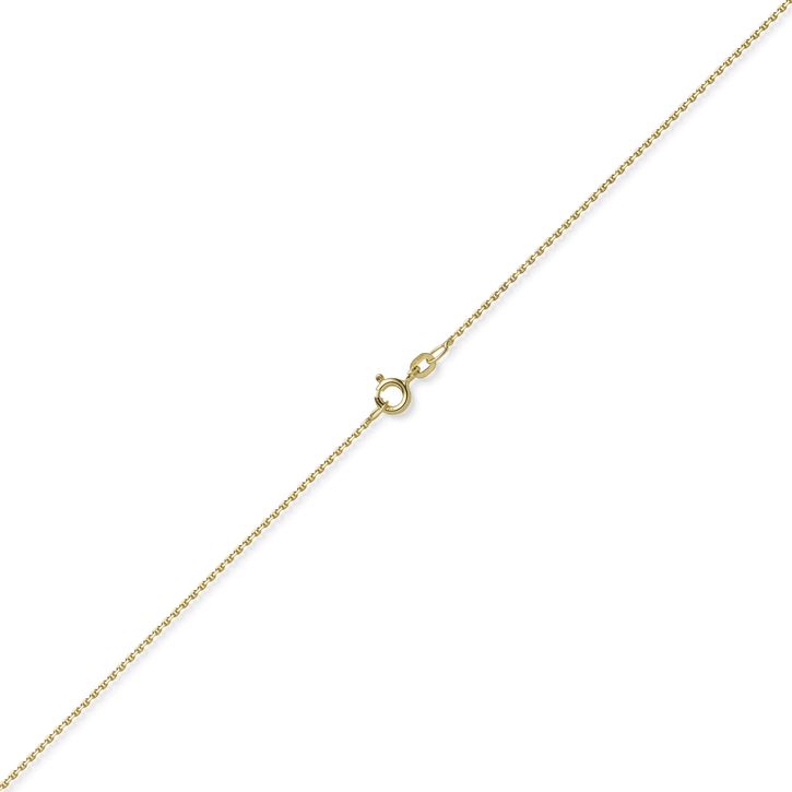 1.2mm Ankerkette diamantiert aus 585 Gelbgold 45cm