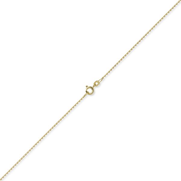 1.2mm Ankerkette diamantiert aus 585 Gelbgold 50cm