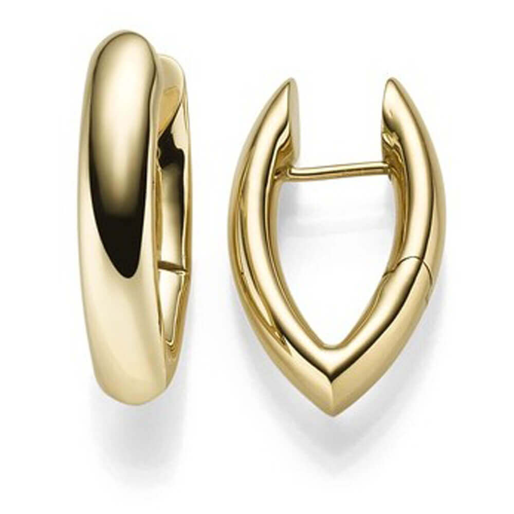 Orecchini A Cerchio Oro Giallo 18kt (750) – Damen & Kinder, Modello Hoop 10x1 Mm, In Scatola Regalo Con Certificato