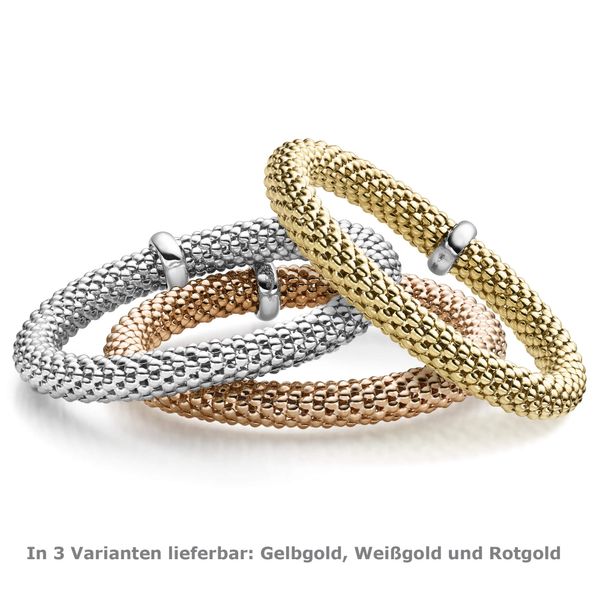 8.5mm Lotus-Armband aus 750 Weißgold