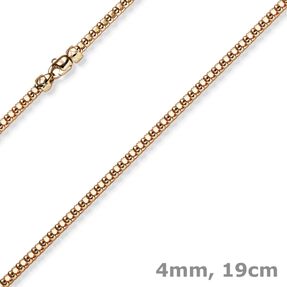 4mm Phantasiearmband Armkette Armschmuck aus 585 Gold Rotgold glänzend 19cm