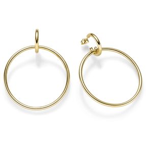 Paar Creolen Ø46,5mm mit Stecker 585 Gold Gelbgold Ohrschmuck Ohrringe