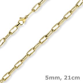 5mm Armband Phantasiekette Armschmuck aus 585 Gold Gelbgold 21cm