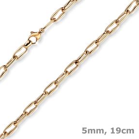 5mm Armband Phantasiekette Armschmuck aus 585 Gold Rotgold 19cm