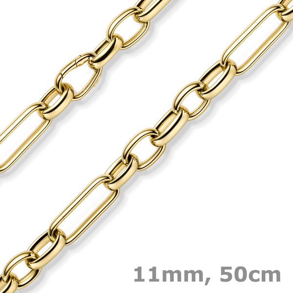 11mm Phantasie aus 585 Gelbgold 50cm