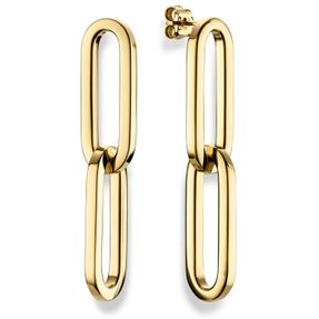 Paar Ohrringe Ohrhänger 58x12,5mm aus 585 Gold Gelbgold glänzend beweglich