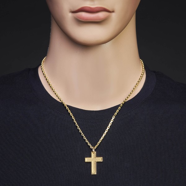 Anhänger Kreuz 36.5x20mm aus 585 Gelbgold