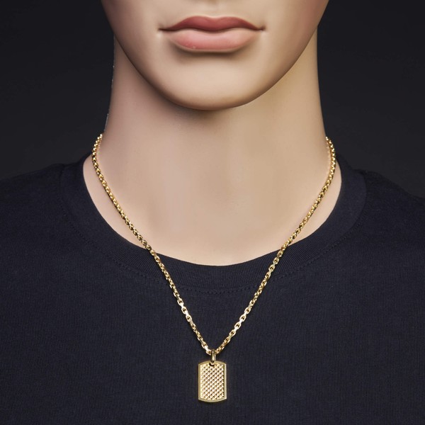 Anhänger 24x15mm Rechteck abgerundet 585 Gelbgold