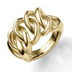 Breiter Ring Damenring aus 585 Gold Gelbgold glänzend B:17mm