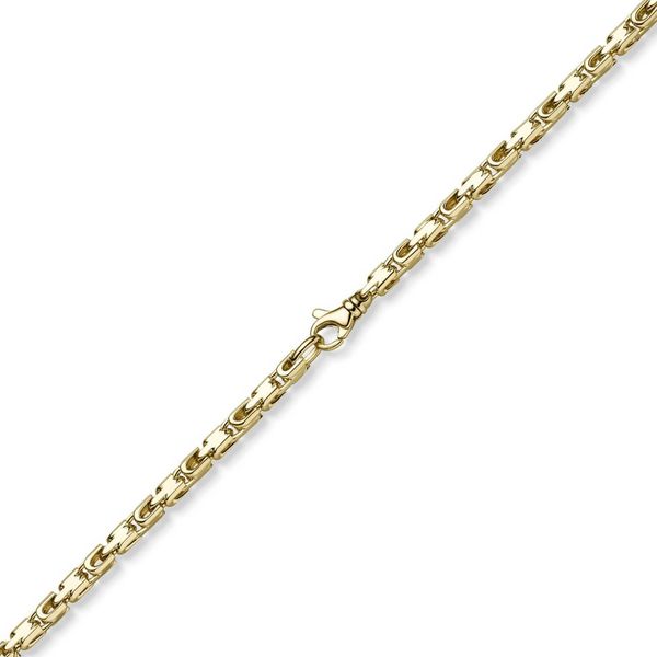 4.5mm Herren Halskette aus 750 Gelbgold 65cm