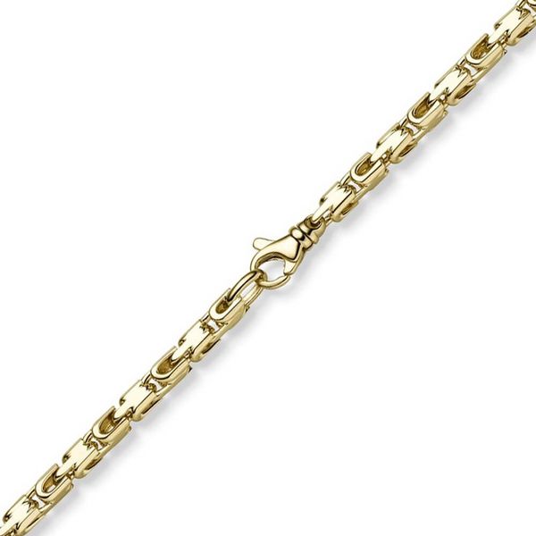 4.5mm Herren Halskette aus 750 Gelbgold 65cm