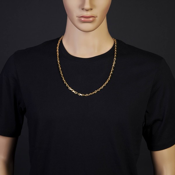 5mm Ankerkette aus 750 Gelbgold 70cm