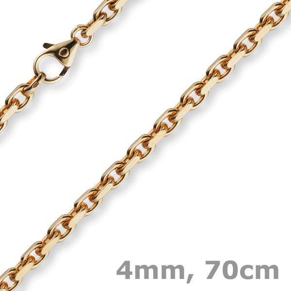 4mm Ankerkette aus 585 Rotgold 70cm