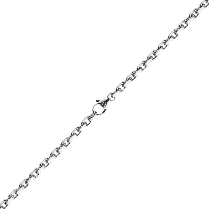 4mm Ankerkette aus 750 Weißgold 70cm