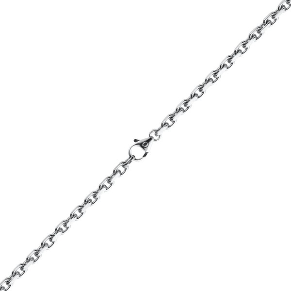 4mm Ankerkette aus 750 Weißgold 70cm