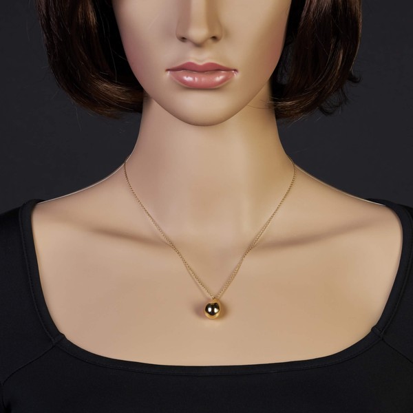 Collier mit Anhänger Tropfen aus 585 Gelbgold 45cm