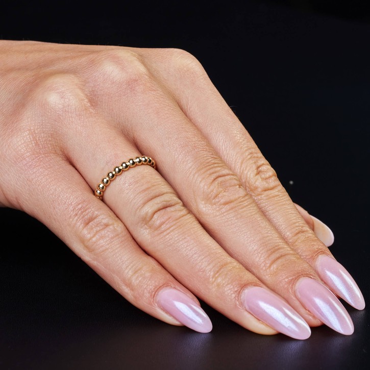 Kugelring aus 585 Gelbgold Breite 3mm