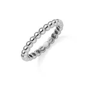 Ring Kugel Kügelchen Damenring aus 585 Gold Weißgold schlicht Breite 3mm