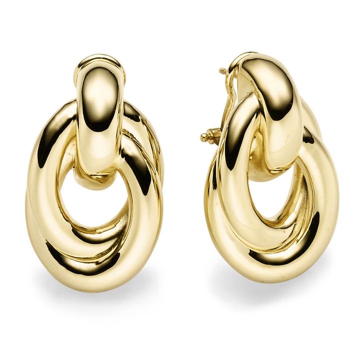 Paar Ohrstecker aus 585 Gelbgold mit Omega-Verschluss