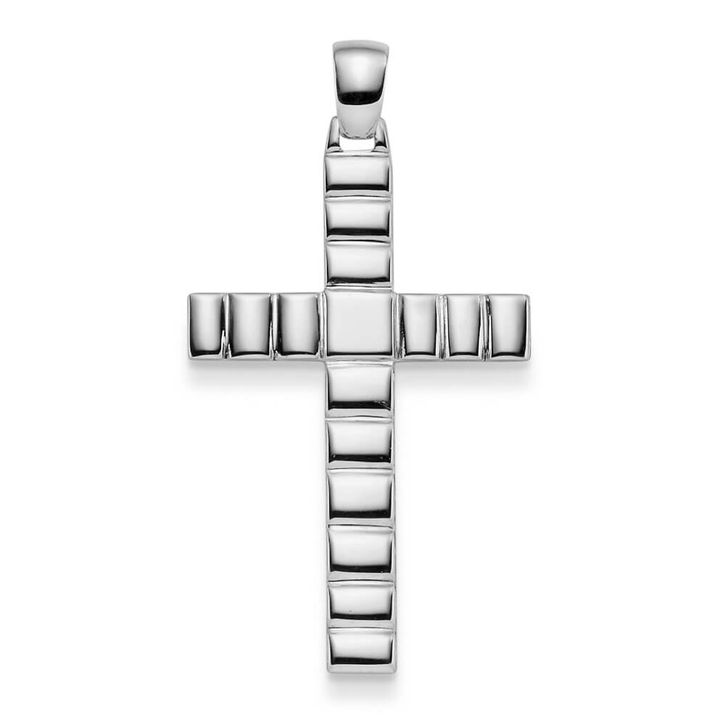 Amhänger Kreuz 39.5x24.5mm aus 585 Weißgold