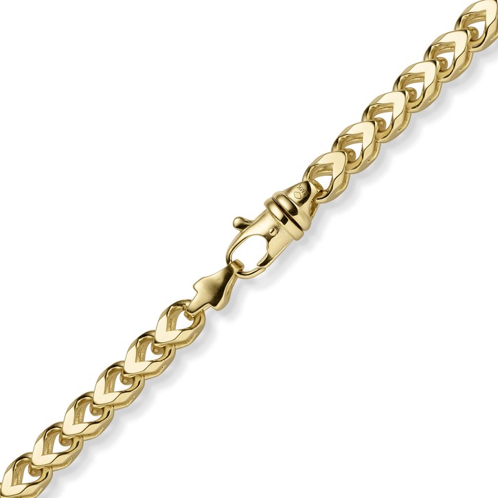 6.5mm Franco Armband aus 585 Gelbgold massiv 22cm