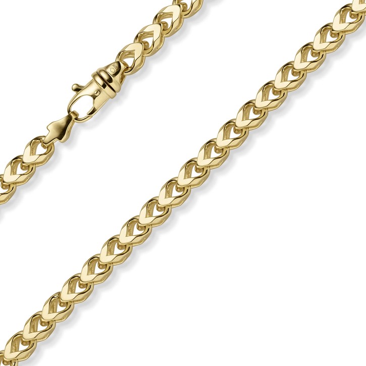 6.5mm Franco Kette aus 585 Gelbgold massiv 65cm