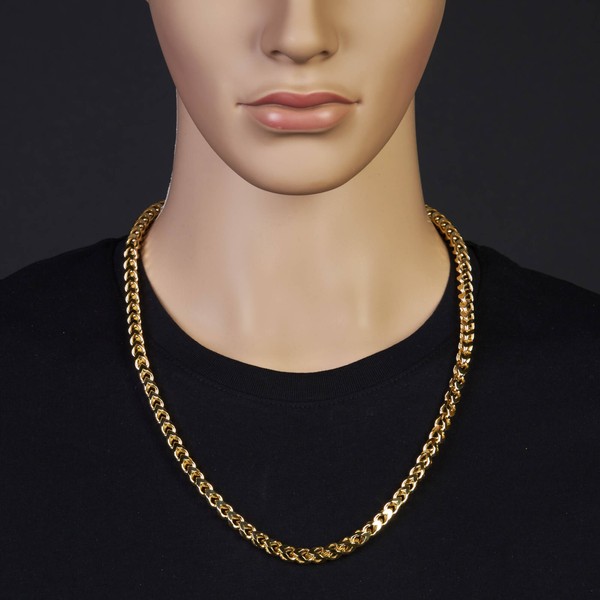 6.5mm Franco Kette aus 585 Gelbgold massiv 65cm