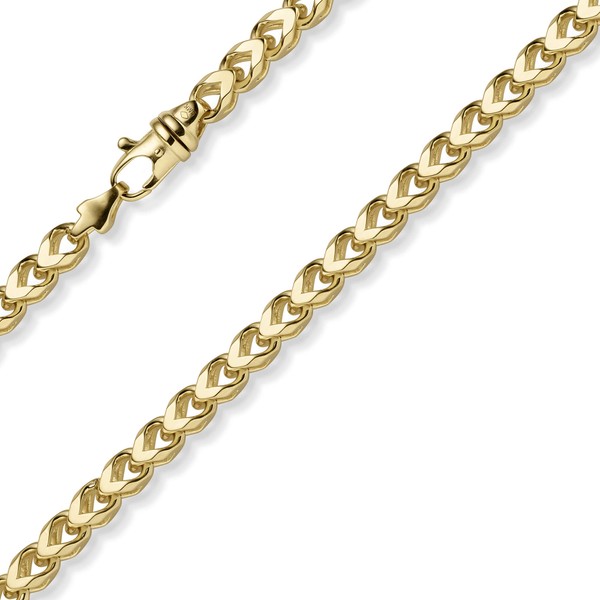 6.5mm Franco Kette aus 585 Gelbgold massiv 65cm