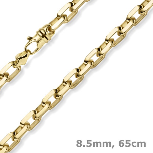 8.5mm Ankerktte aus 585 Gelbgold massiv 65cm