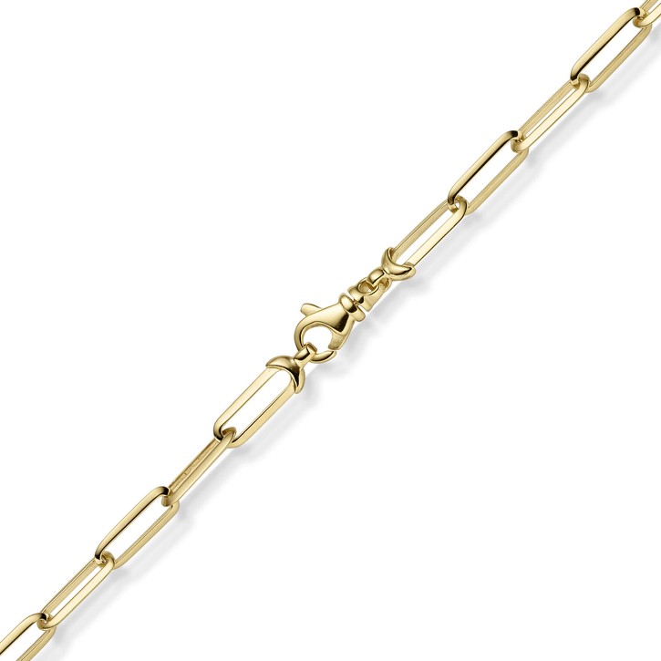 4.5mm Paper-Clip Armband aus 585 Gelbgold massiv 19cm