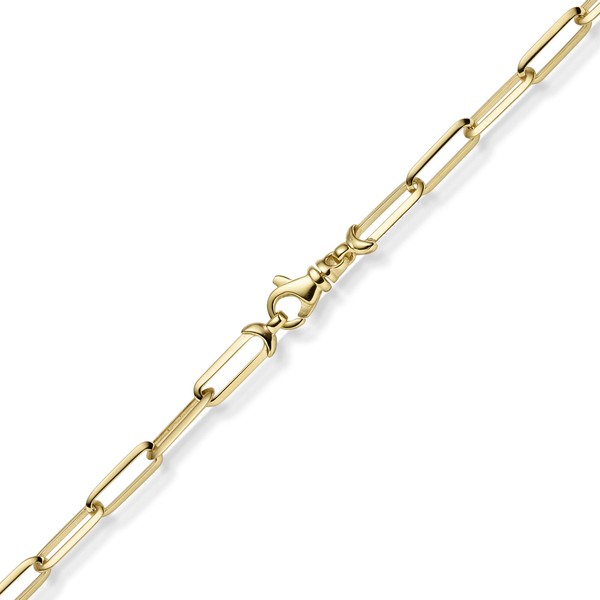 4.5mm Paper-Clip Armband aus 585 Gelbgold massiv 19cm