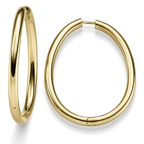 Paar Ohrringe Creolen 48x37mm aus 585 Gold Gelbgold glänzend Ohrschmuck