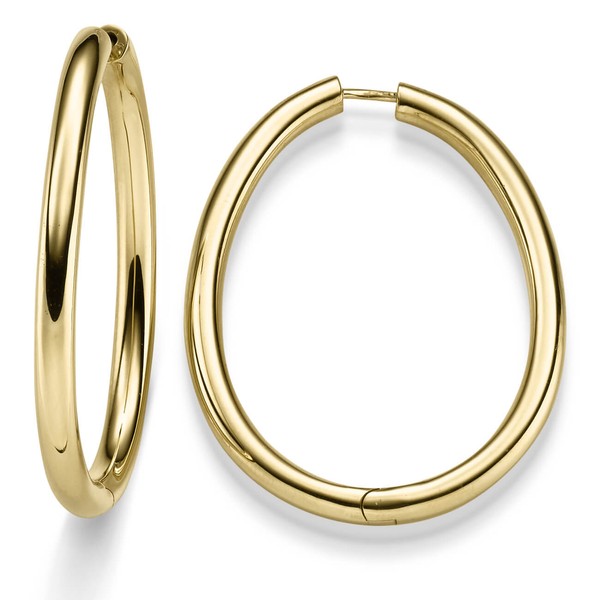 Paar Creolen 48x37mm aus 585 Gelbgold