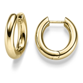 Paar Ohrringe Creolen 20x4mm aus 585 Gold Gelbgold glänzend rund