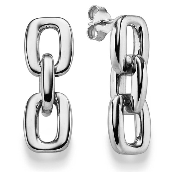 Paar Ohrhänger 27x9.3mm aus 585 Weißgold