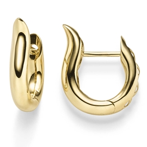 Paar Ohrringe Creolen 16x4mm Ohrschmuck aus 585 Gold Gelbgold glänzend schlicht