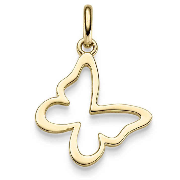 Anhänger Schmetterling 19x27mm Silhouette 585 Gelbgold