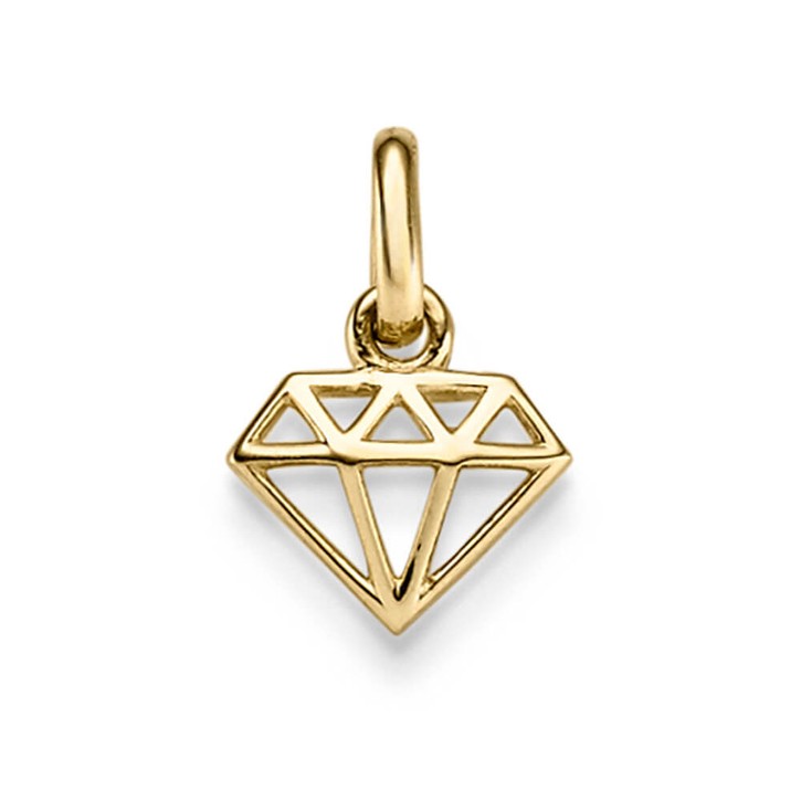 Anhänger Diamant Silhouette 9.5x15mm 585 Gelbgold