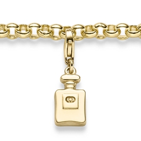 Einhänger Flakon Parfüm-Flasche Anhänger Charm aus 585 Gold Gelbgold 6,5x22mm