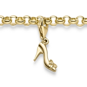 Einhänger Pump Damenschuh Absatzschuh Anhänger Charm 585 Gold Gelbgold 8x21,5mm