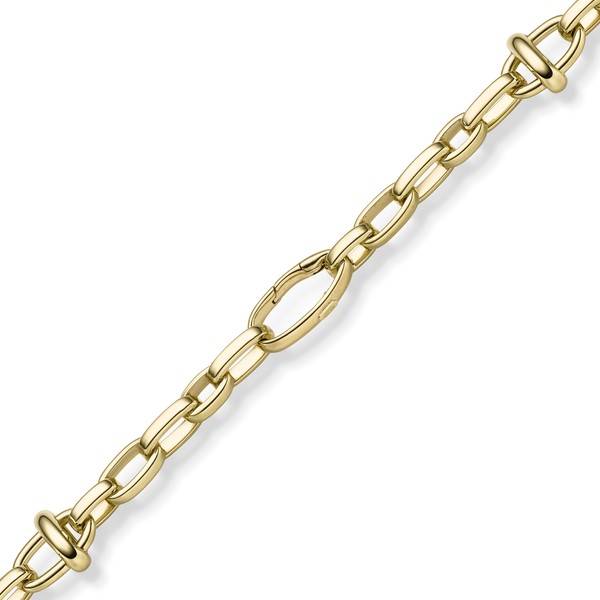 16mm Phantasie-Armband aus 585 Gelbgold 21cm