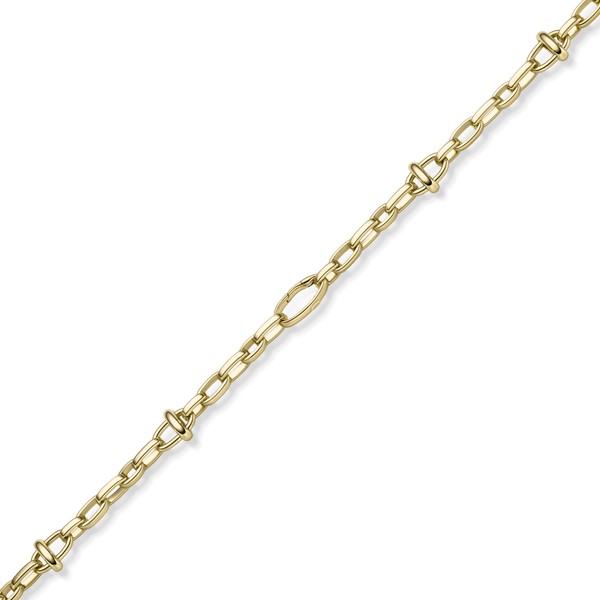 16mm Phantasie-Kette aus 585 Gelbgold 55cm