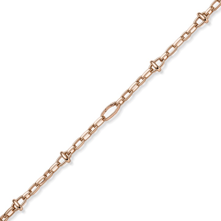 16mm Phantasie-Kette aus 585 Rotgold 55cm
