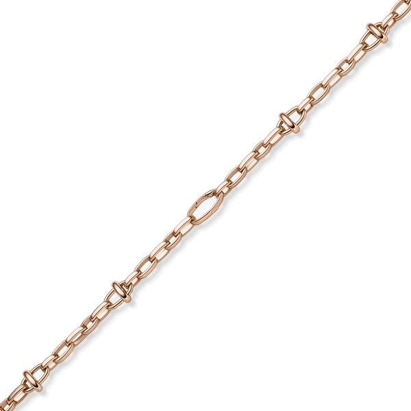 16mm Phantasie-Kette aus 585 Rotgold 55cm