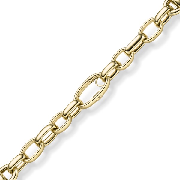 19.5mm Phantasie-Kette aus 585 Gelbgold 55cm