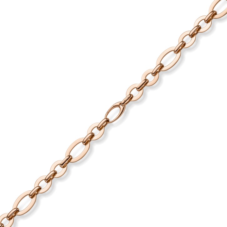 18.5mm Halskette mit ovalen Kettengliedern 585 Rotgold 45cm