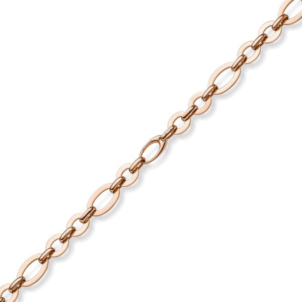 18.5mm Halskette mit ovalen Kettengliedern 585 Rotgold 45cm