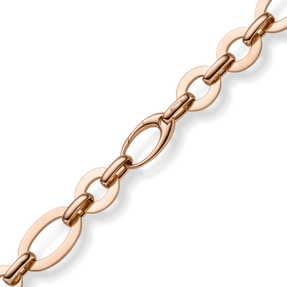 18,5mm Phantasie-Kette Halskette ovale Kettenglieder 585 Gold Rotgold 50cm